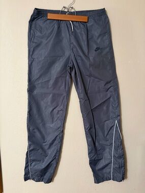 Vintage Nike 80s Blue Tag Nylon Track Pants Grey [Size] RN 56323 Windbreaker